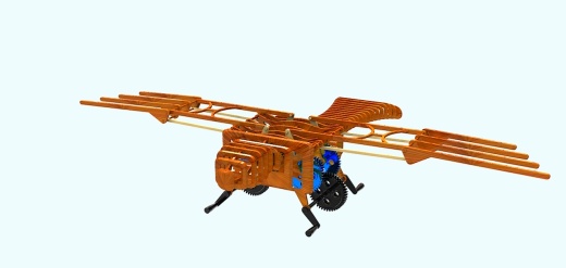 扑翼机械飞鸟机构三维建模图纸 STP x_b等格式缩略图