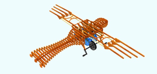 扑翼机械飞鸟机构三维建模图纸 STP x_b等格式缩略图