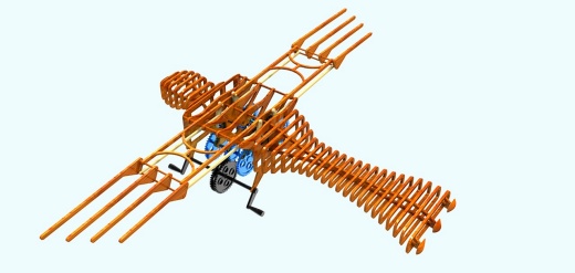 扑翼机械飞鸟机构三维建模图纸 STP x_b等格式缩略图