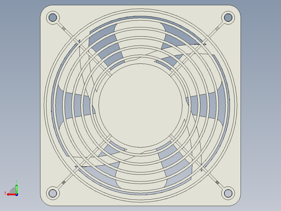 散热风机后视图