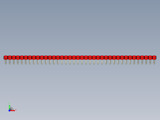 彩色公排针 100mil 2.54mm 系列-DS1022_red_1x38p_100mil_TypeD_rev1.0前视缩略图