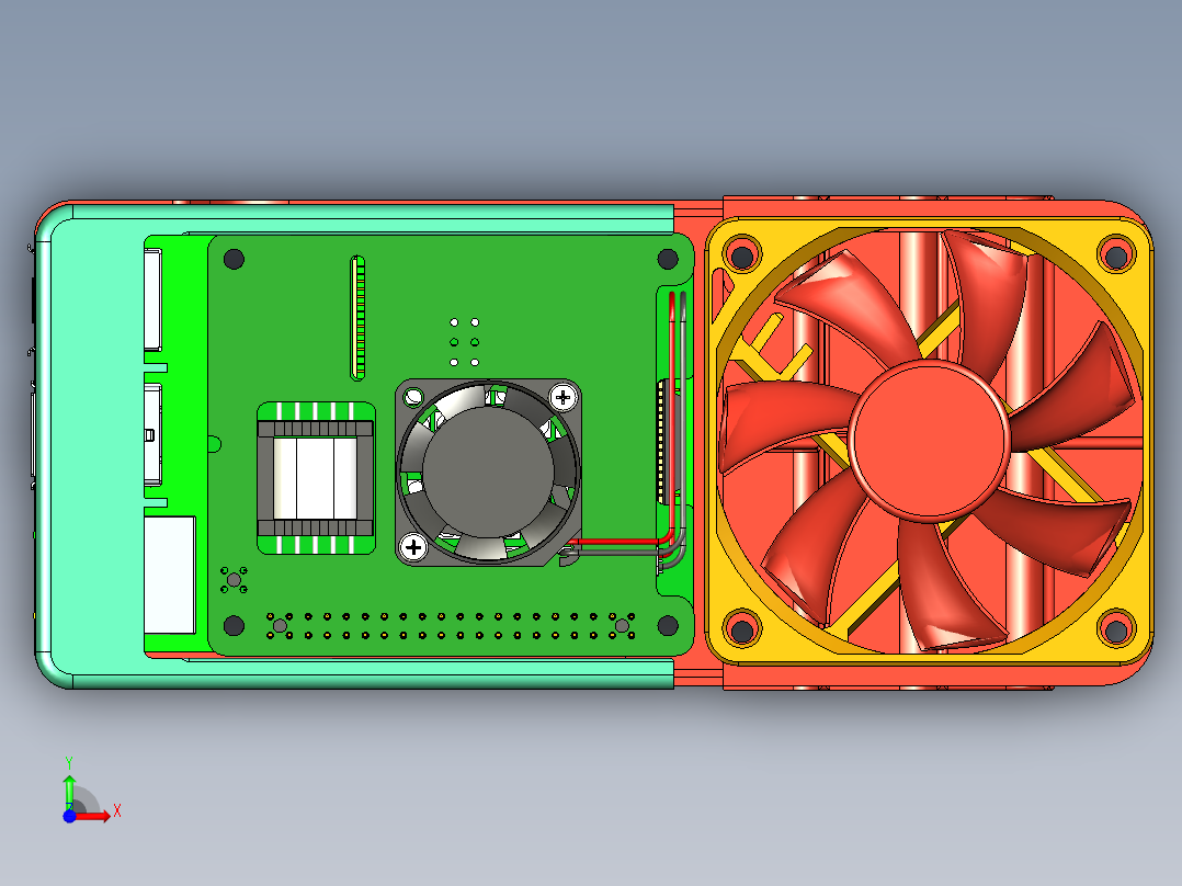 冷却箱模型图前视图