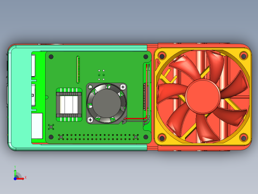 冷却箱模型图前视缩略图