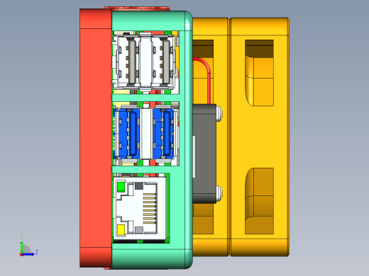 冷却箱模型图左视缩略图