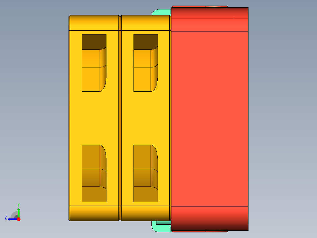 冷却箱模型图右视图