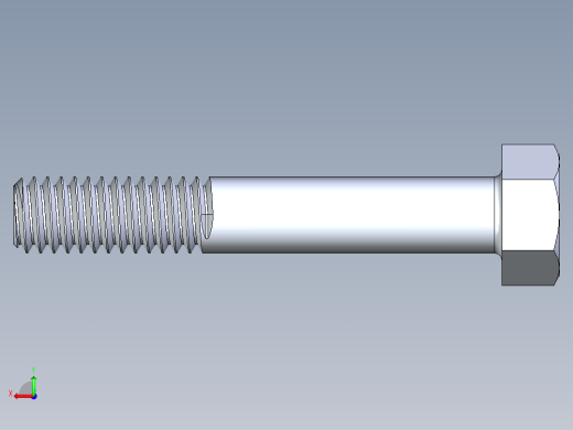 UNC 六角螺栓-Hex Bolt 0.3125-18 x 2后视缩略图