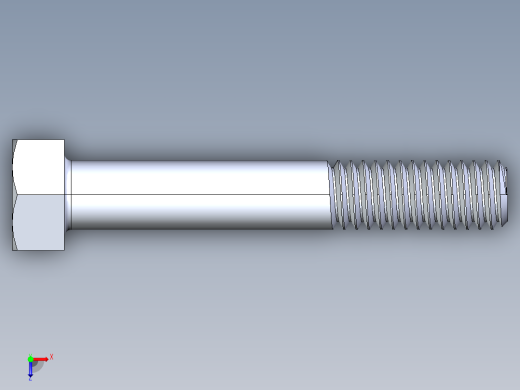 UNC 六角螺栓-Hex Bolt 0.3125-18 x 2俯视缩略图