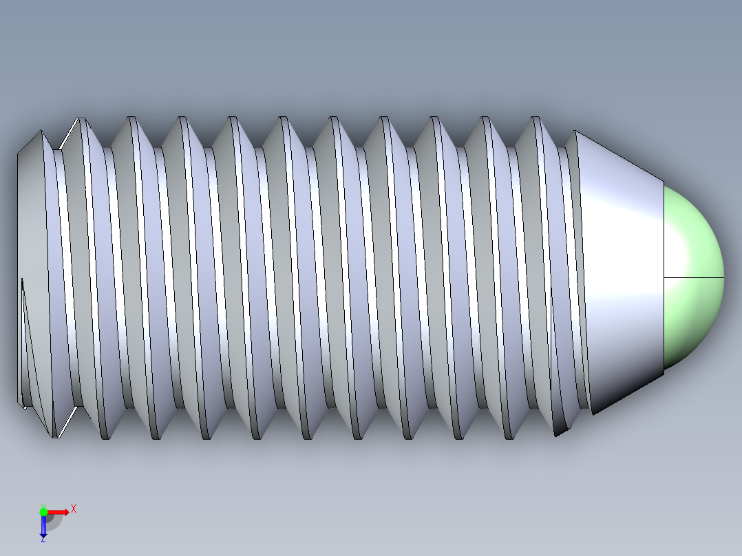 公制球形弹簧柱塞-DME SET SCREW SPRING BALL PLUNGER M8 x 16 .STEP俯视图