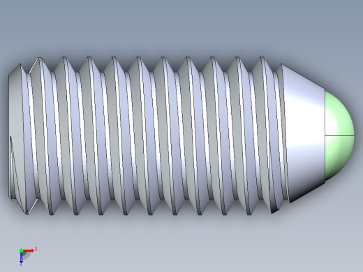 公制球形弹簧柱塞-DME SET SCREW SPRING BALL PLUNGER M8 x 16 .STEP俯视缩略图