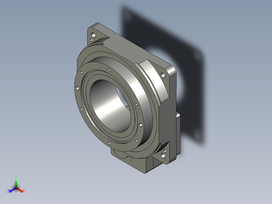 中空旋转平台KFN200-10模型配斜齿