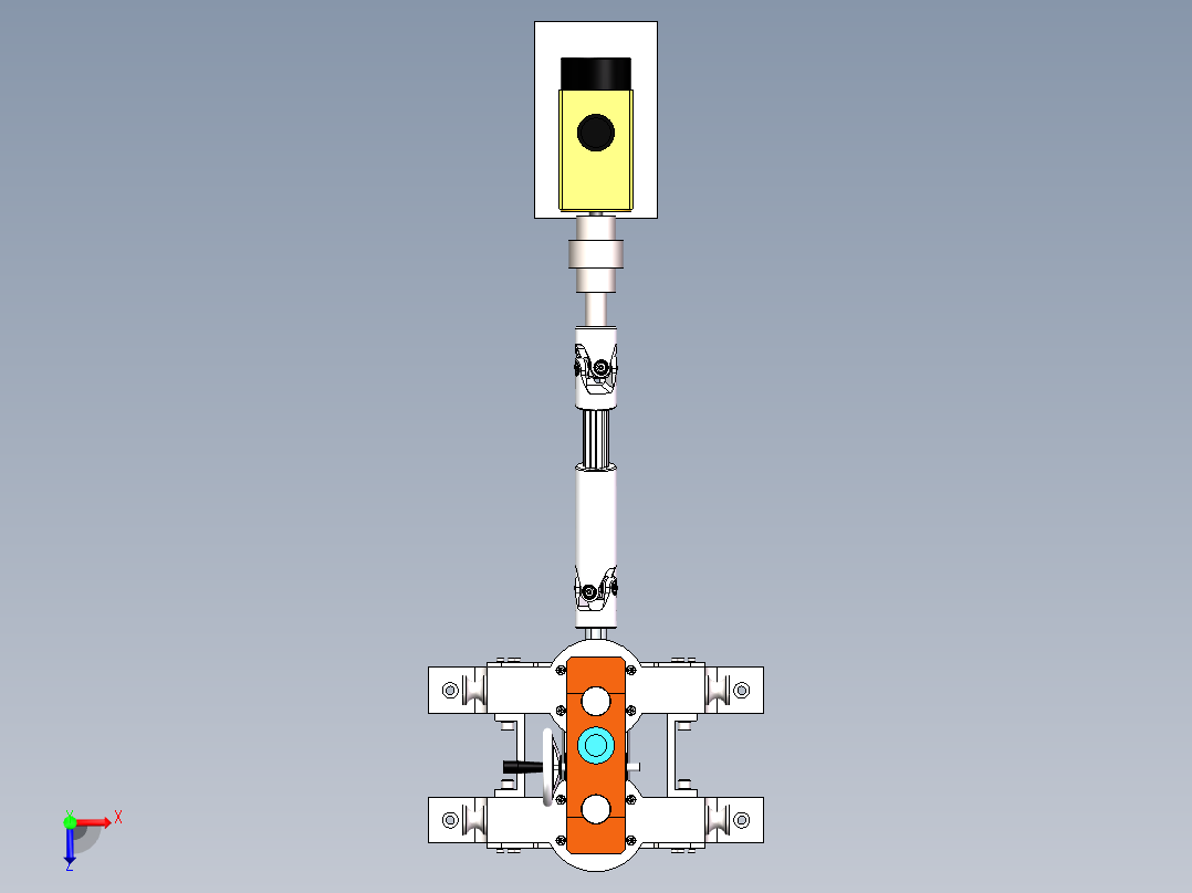 轧机、上工作锟、下支撑锟 毕设+30+24.3.21+002俯视图