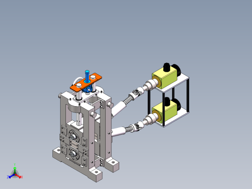 轧机、上工作锟、下支撑锟 毕设+30+24.3.21+002正等轴测缩略图