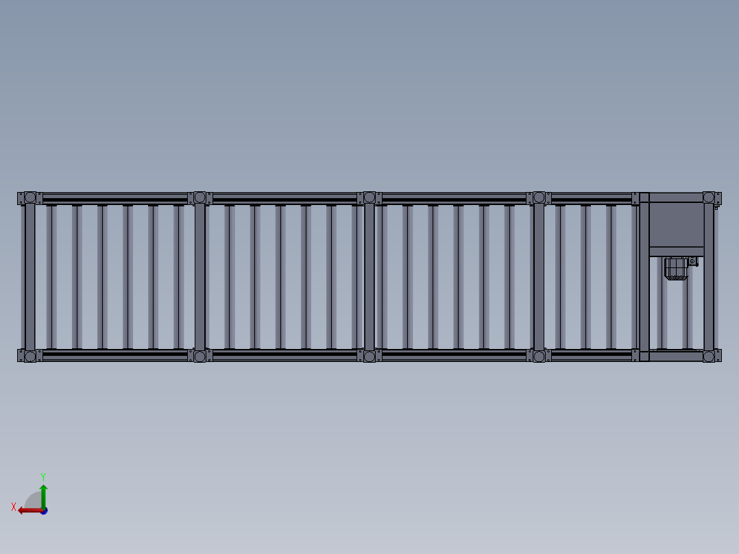 滚筒传输线后视图