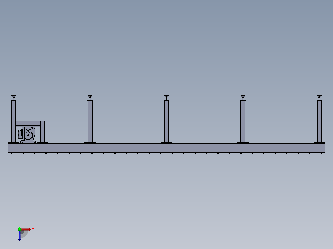 滚筒传输线俯视图