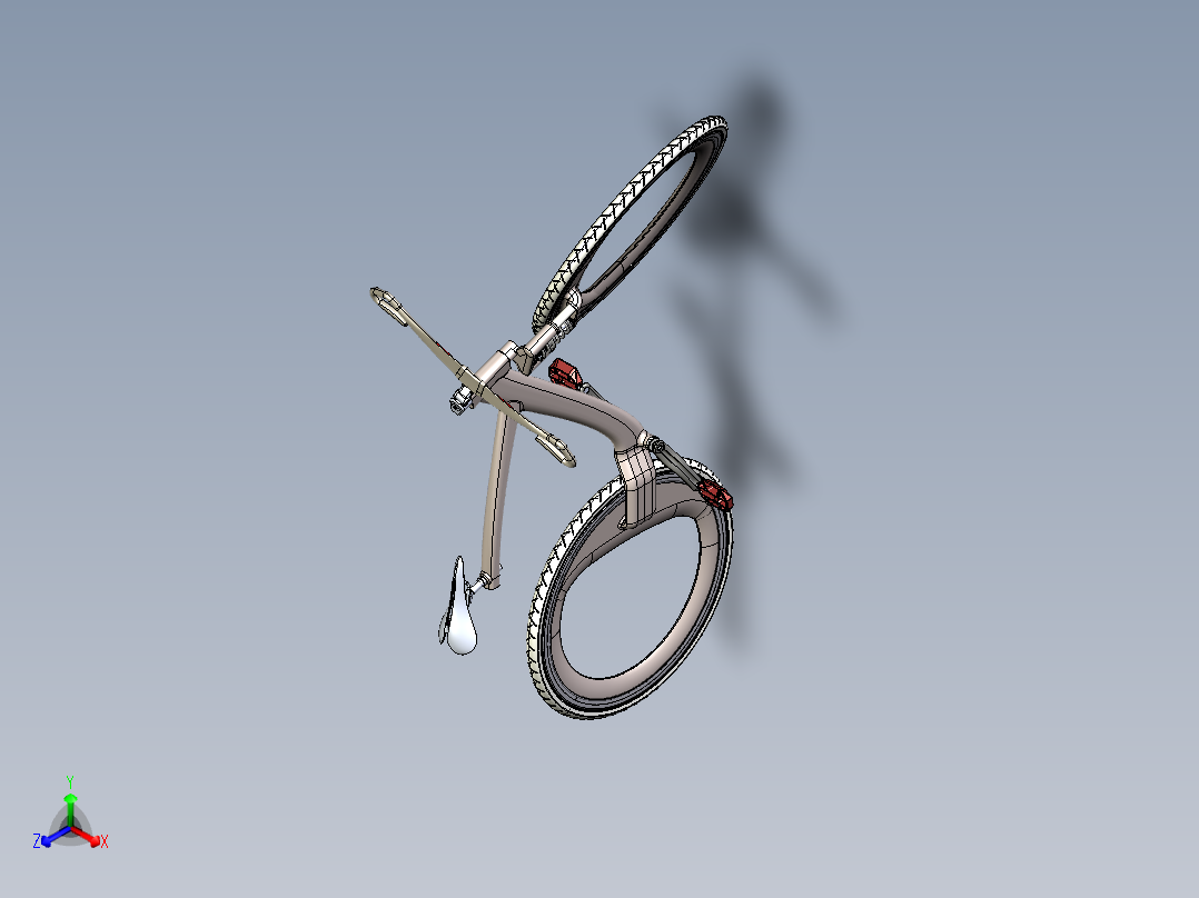 未来自行车概念设计正等轴测图