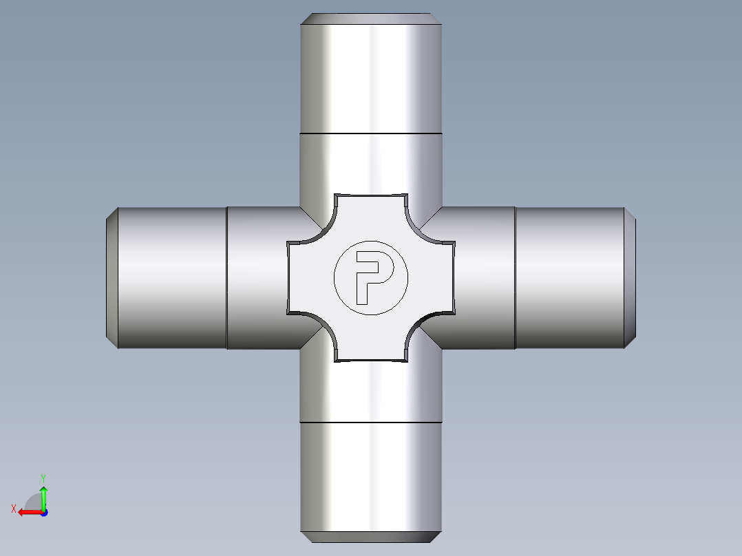 卡套式工业通用硬管接头EO_Union_cross_K04LLCFX后视图