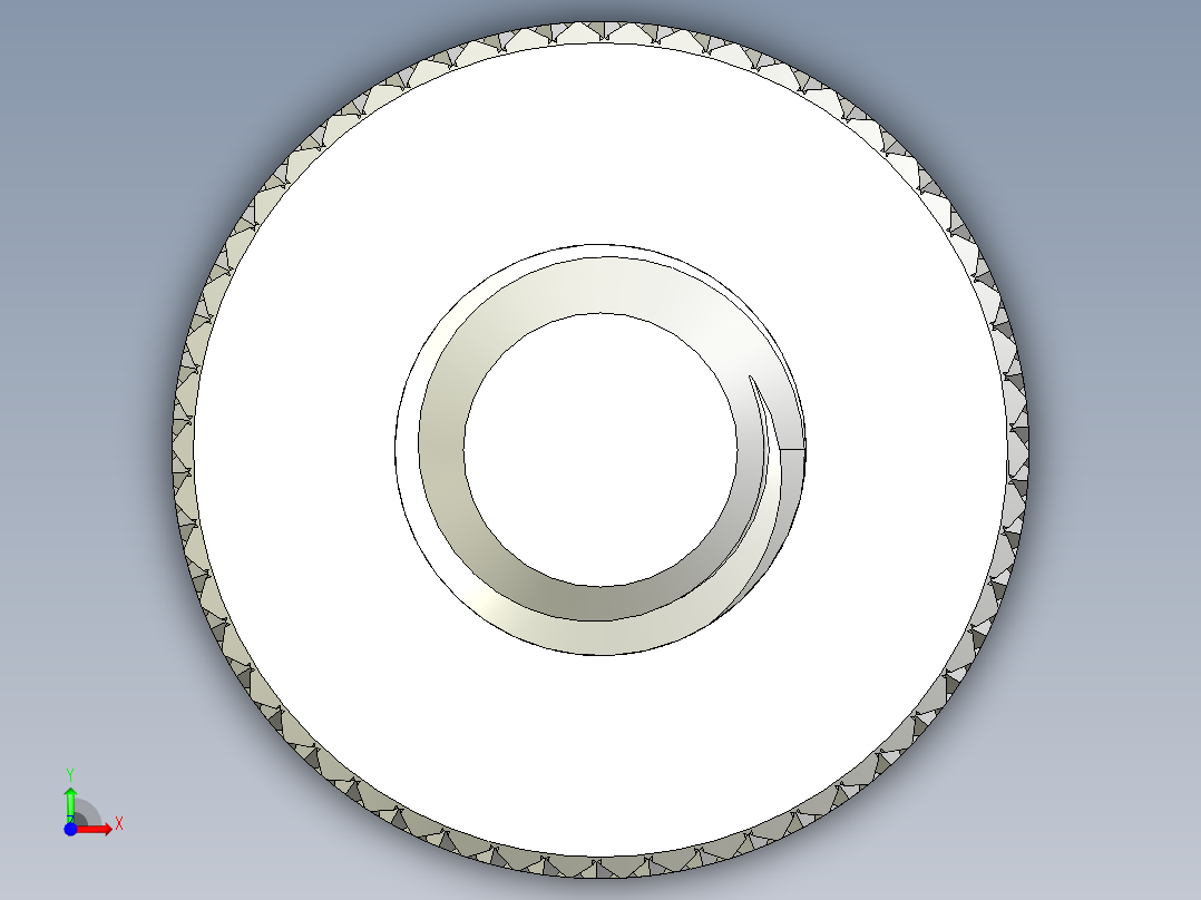 开槽滚花螺钉-M6 x 18mm前视图