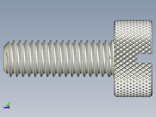 开槽滚花螺钉-M6 x 18mm右视缩略图