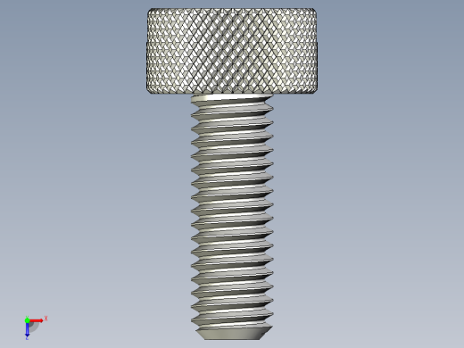 开槽滚花螺钉-M6 x 18mm俯视缩略图