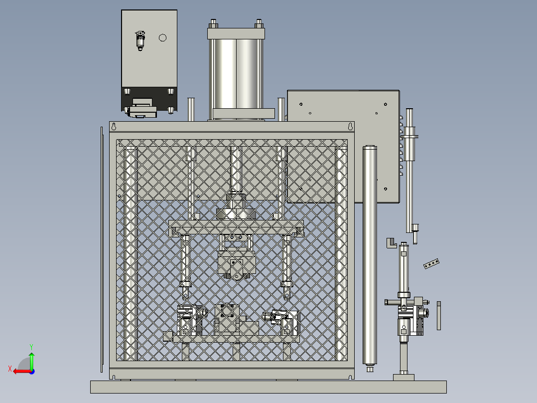 模组支架装电芯设备后视图
