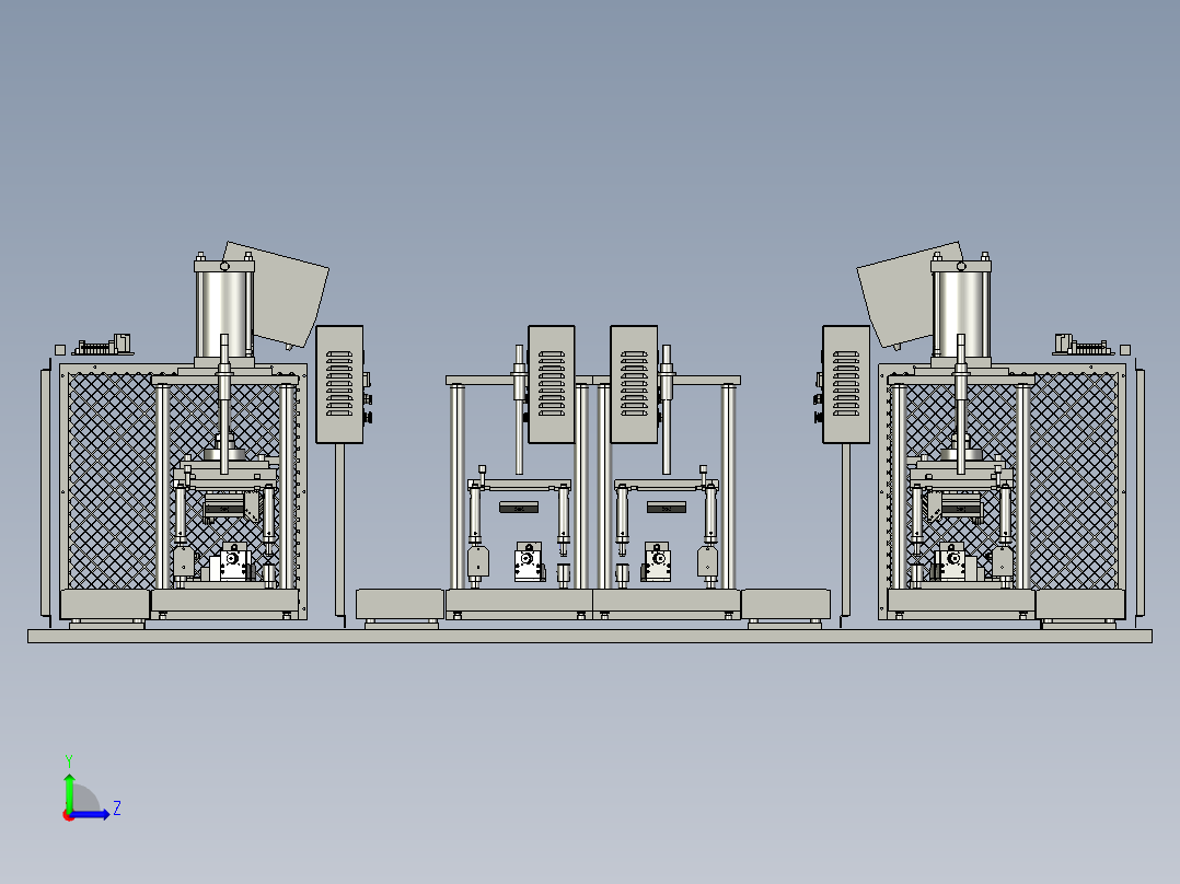 模组支架装电芯设备左视图