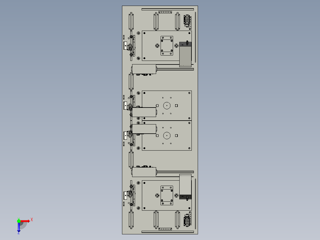 模组支架装电芯设备俯视图