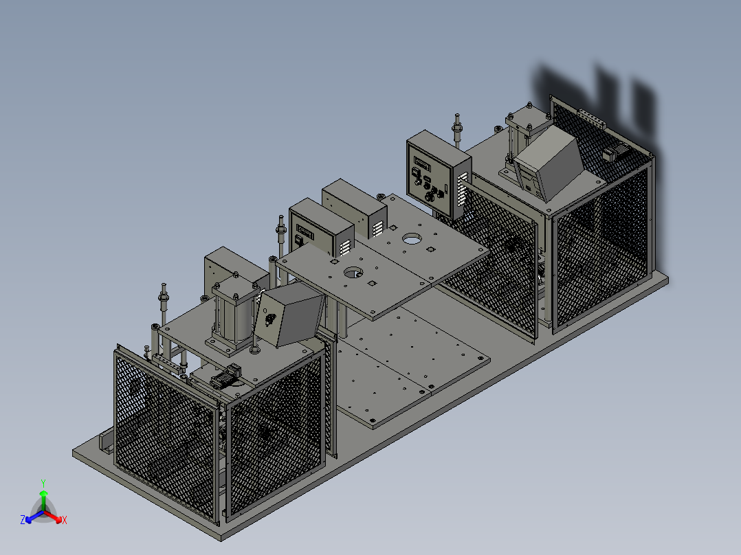 模组支架装电芯设备正等轴测图