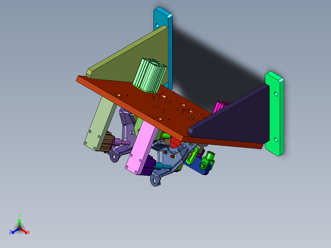 卡车门锁拉扣焊接工装正等轴测图