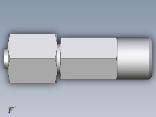 卡套式工业通用硬管接头EO_Distance_piece_adapter_DA06LOMDCF俯视缩略图