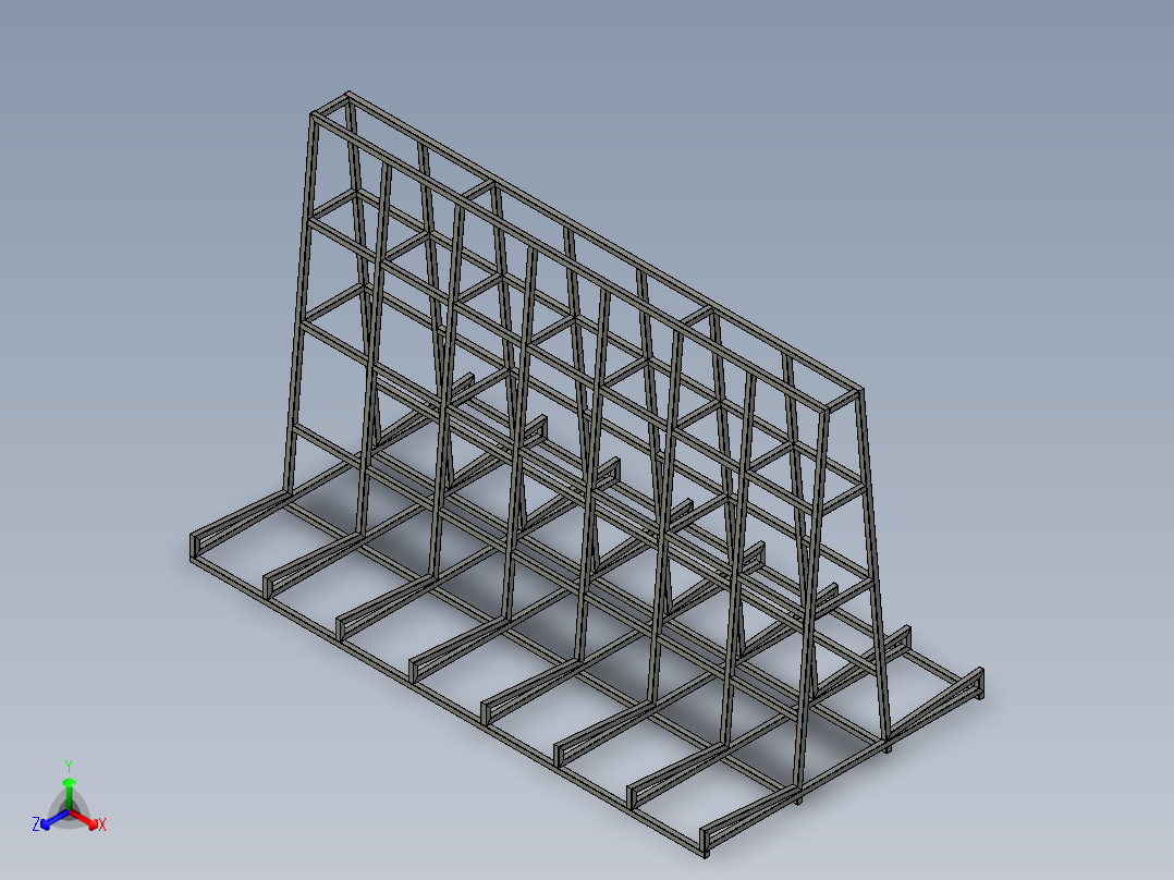 窗户和玻璃架正等轴测图