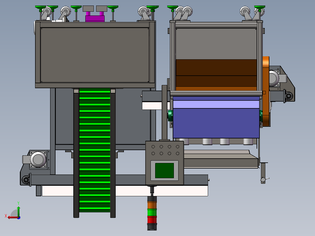 全自动胡萝卜加工切片机后视图