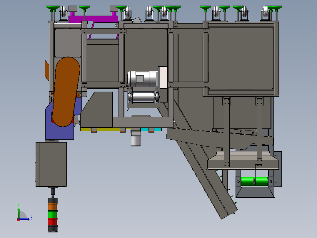 全自动胡萝卜加工切片机左视图