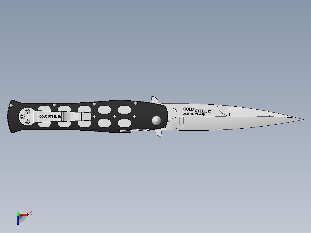 折叠小刀俯视图