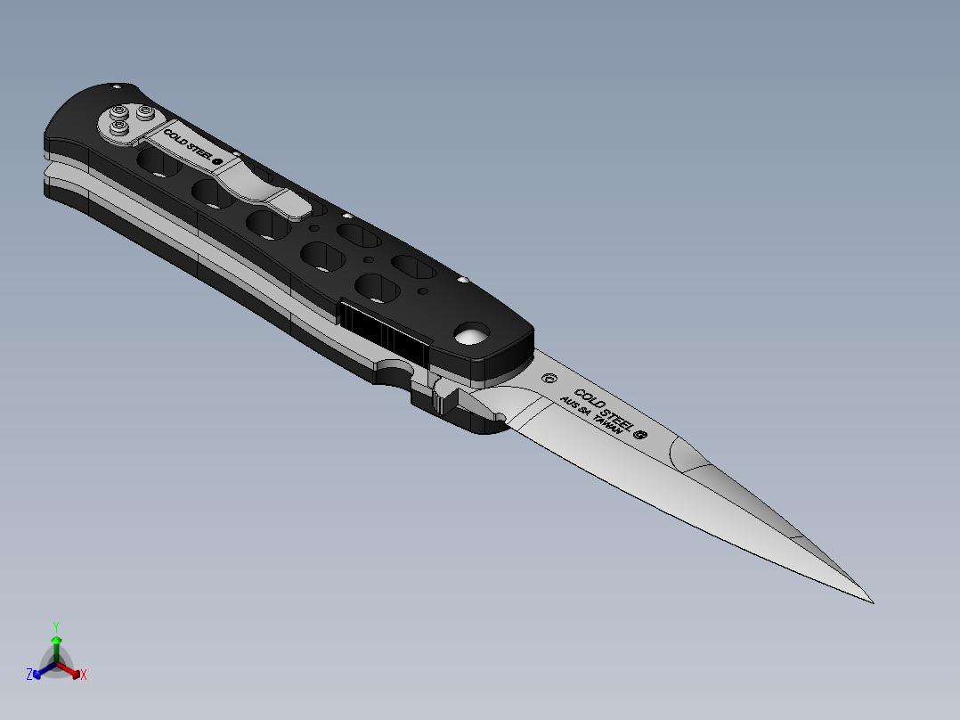 折叠小刀正等轴测图