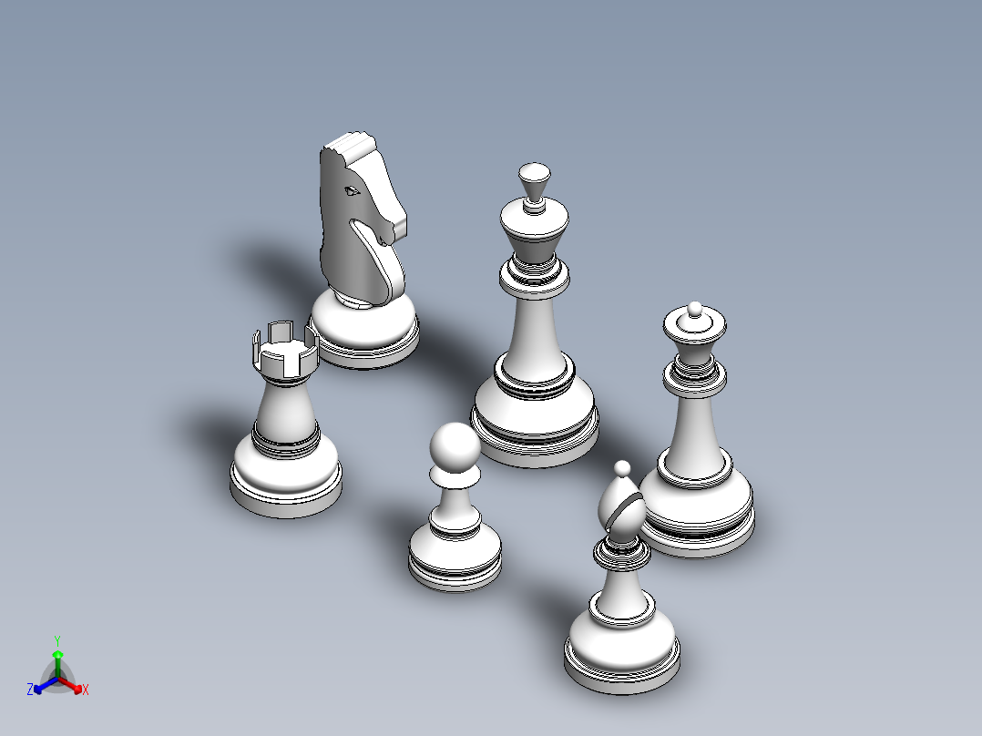 象棋12正等轴测图