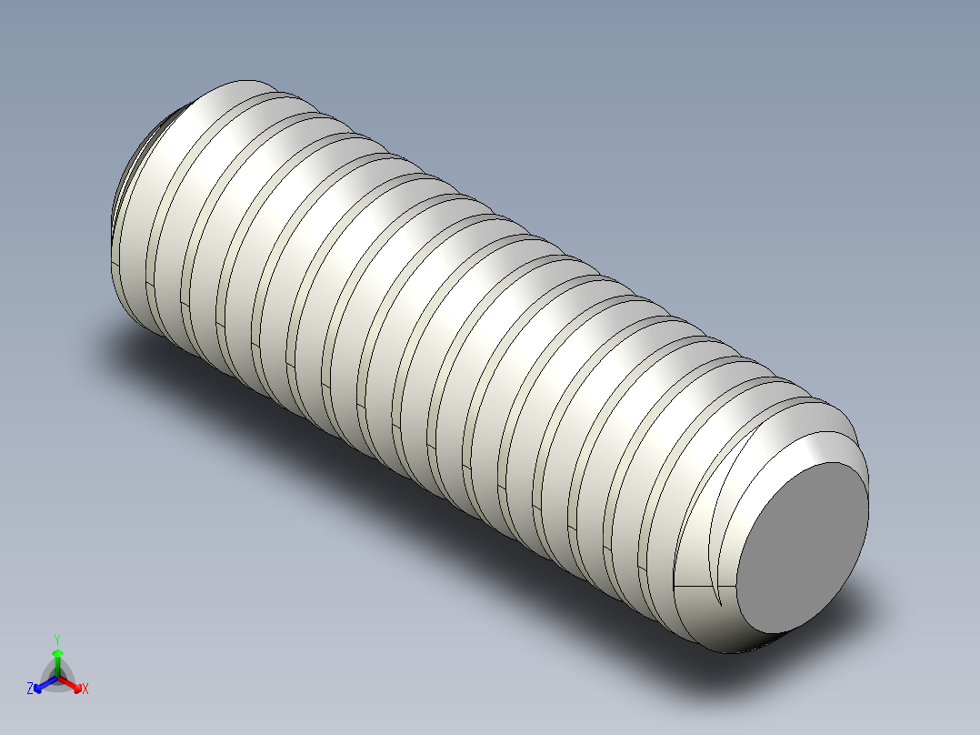 DIN 913-ISO 4026 固定螺钉-M2.5 L=8.STEP主视图
