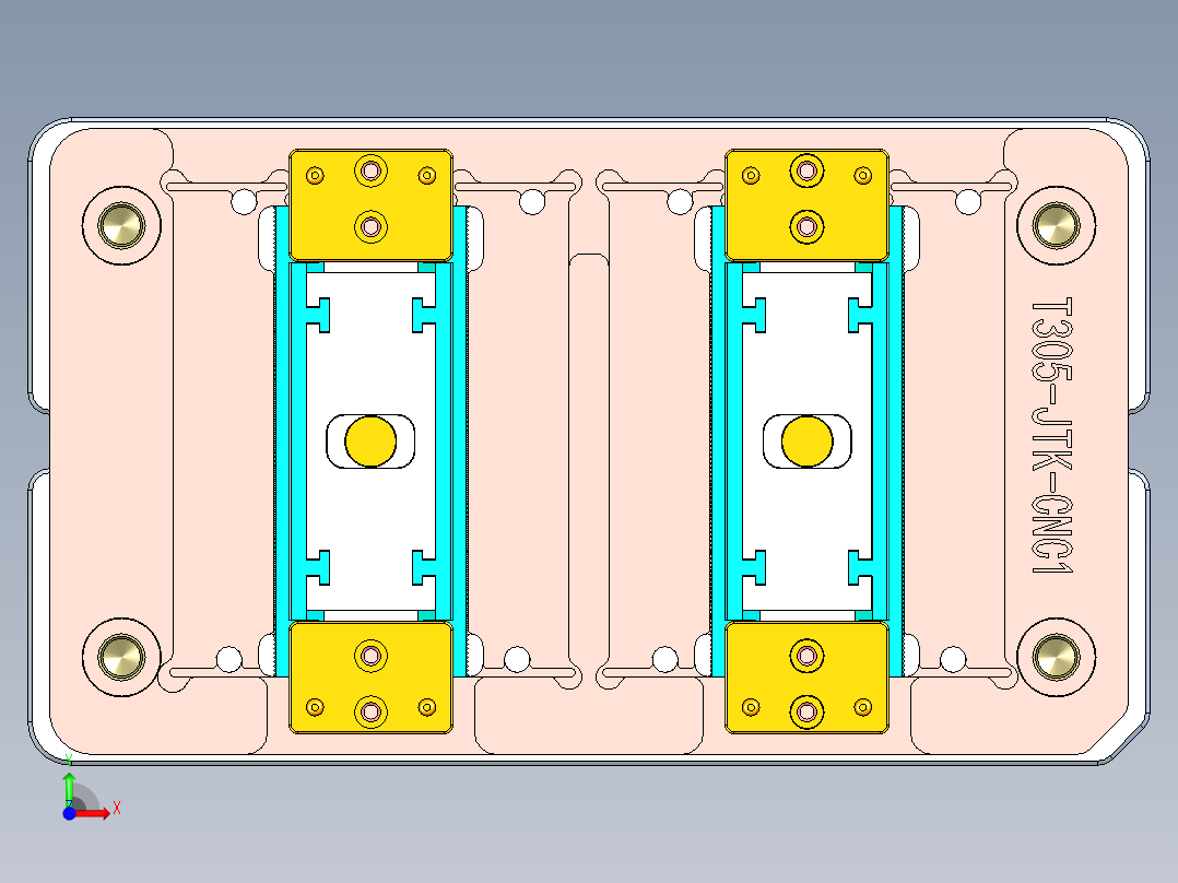 T305-JTK-CNC1笔记本CNC工装夹具三维模型-0513前视图