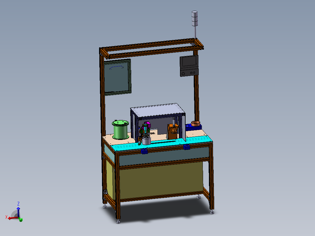 自动涂胶工作台（sw15+cad+说明书）主视图