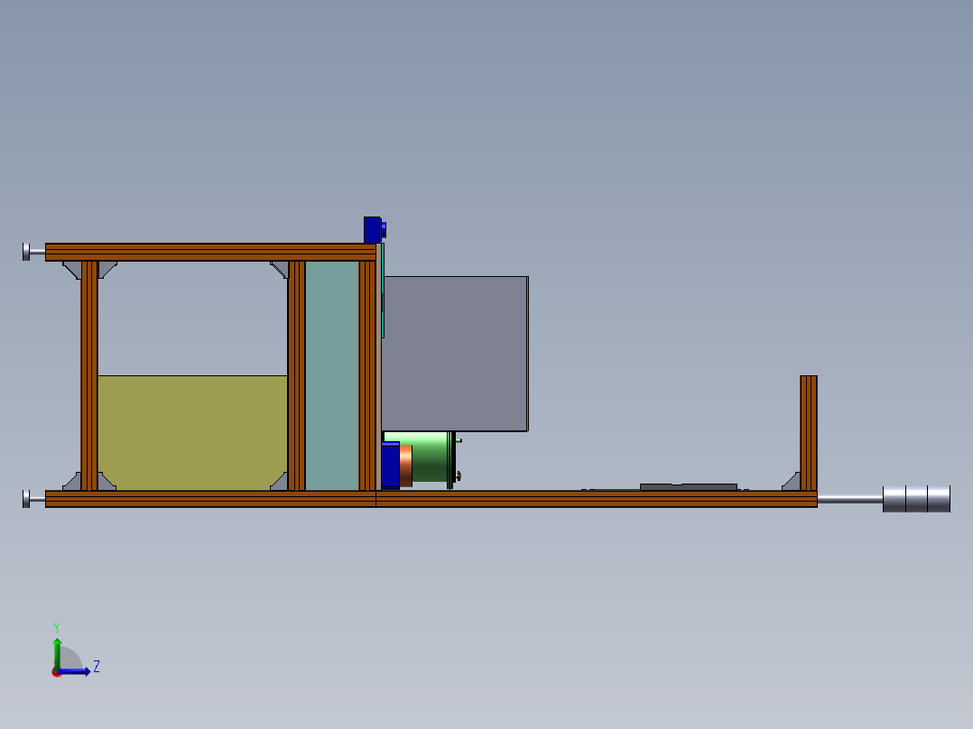 自动涂胶工作台（sw15+cad+说明书）左视图