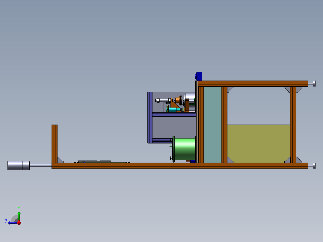 自动涂胶工作台（sw15+cad+说明书）右视图