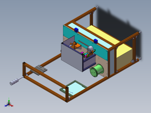 自动涂胶工作台（sw15+cad+说明书）正等轴测缩略图