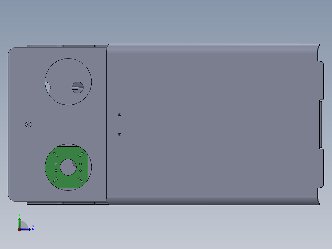 矿用本安摄像机左视图
