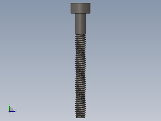 Screw_DIN_912_M2x20_A2.SLDPRT公制内六角螺钉左视缩略图