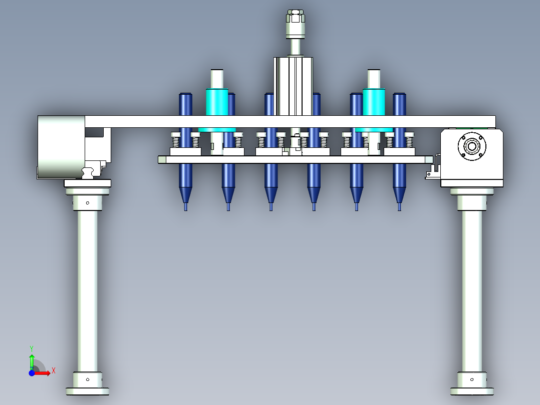 自动点胶模组前视图