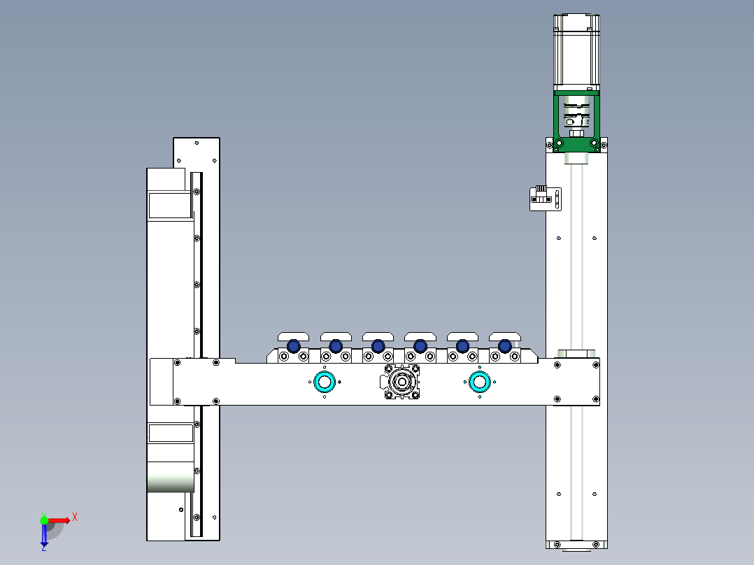 自动点胶模组俯视图