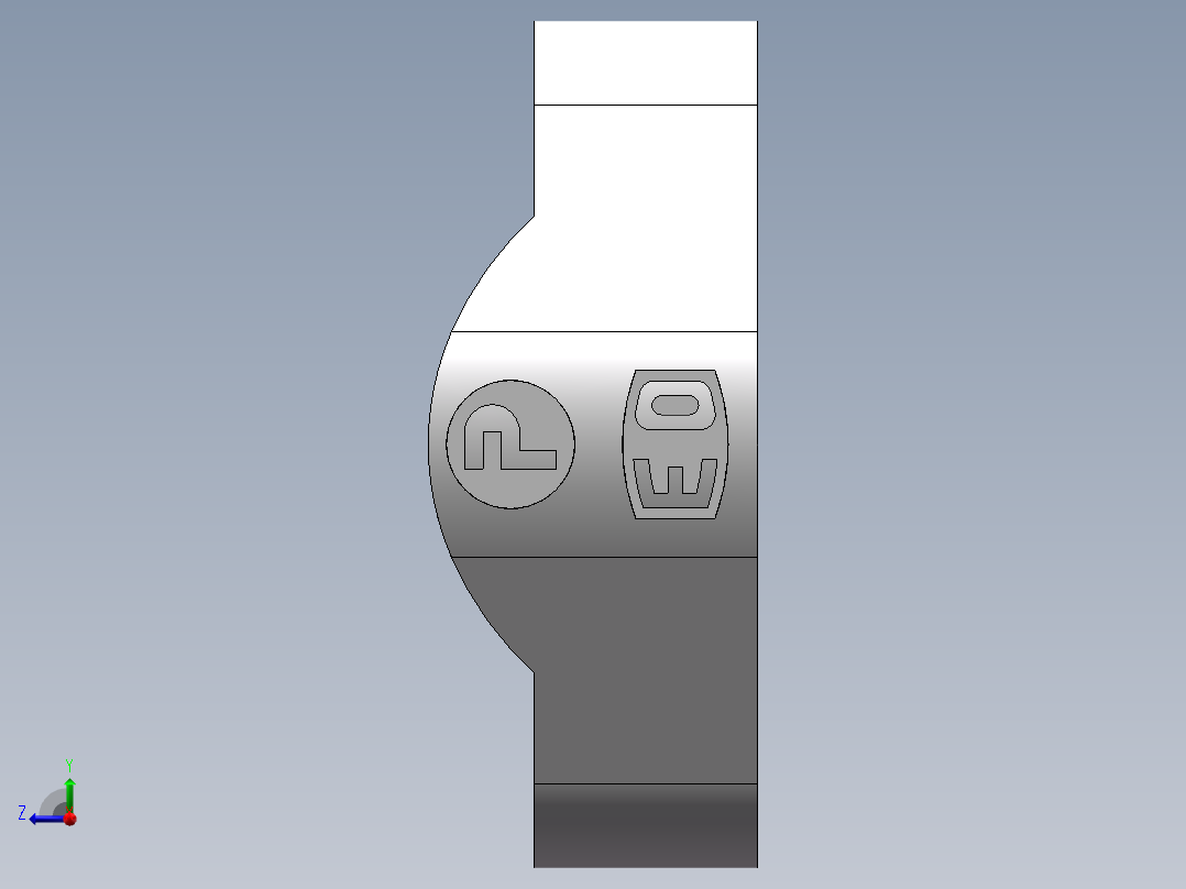 法兰接头、FS-12右视图