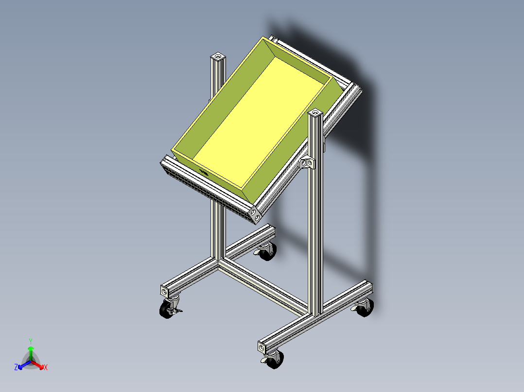 便捷性物料车正等轴测图