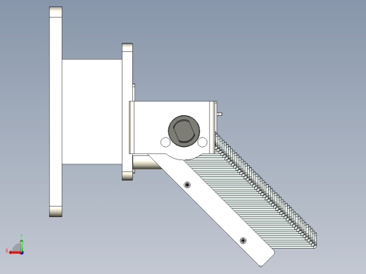 L形支架侧面攻牙夹具后视缩略图