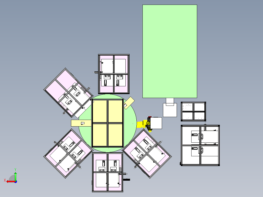 三相端子注塑自动组装后视图