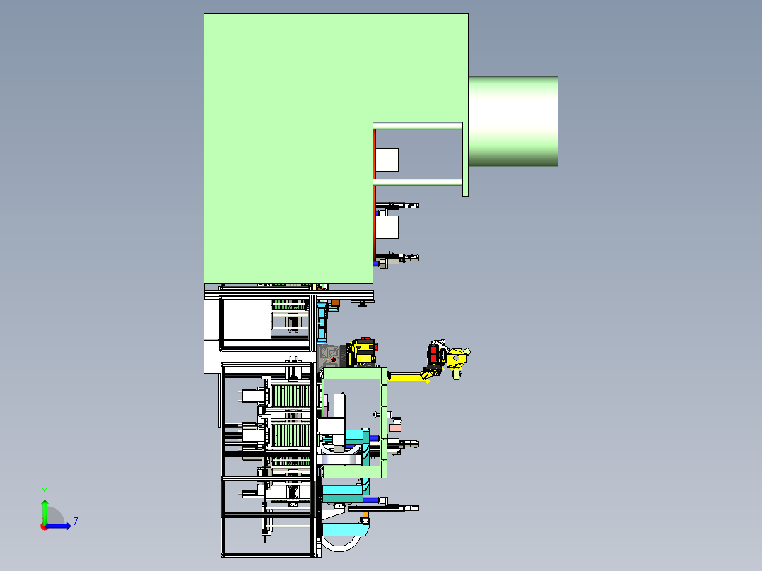 三相端子注塑自动组装左视图